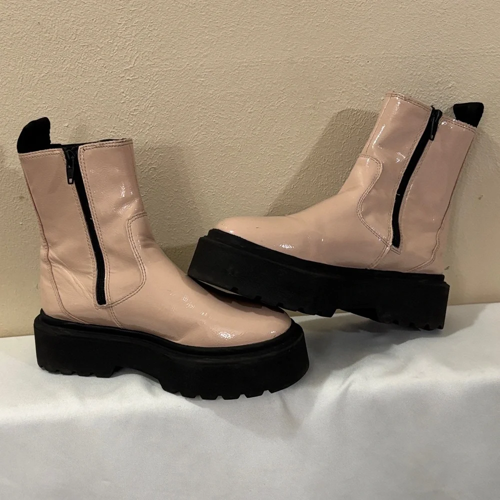 Zara Girls Blush Boots with Black Soles